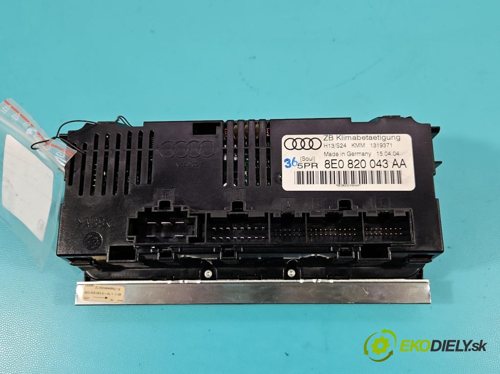 Audi A4 B6 2000-2004 2.0 FSI 150 HP manual 110 kW 1984 cm3 4- panel kúrenia 8E0820043AA