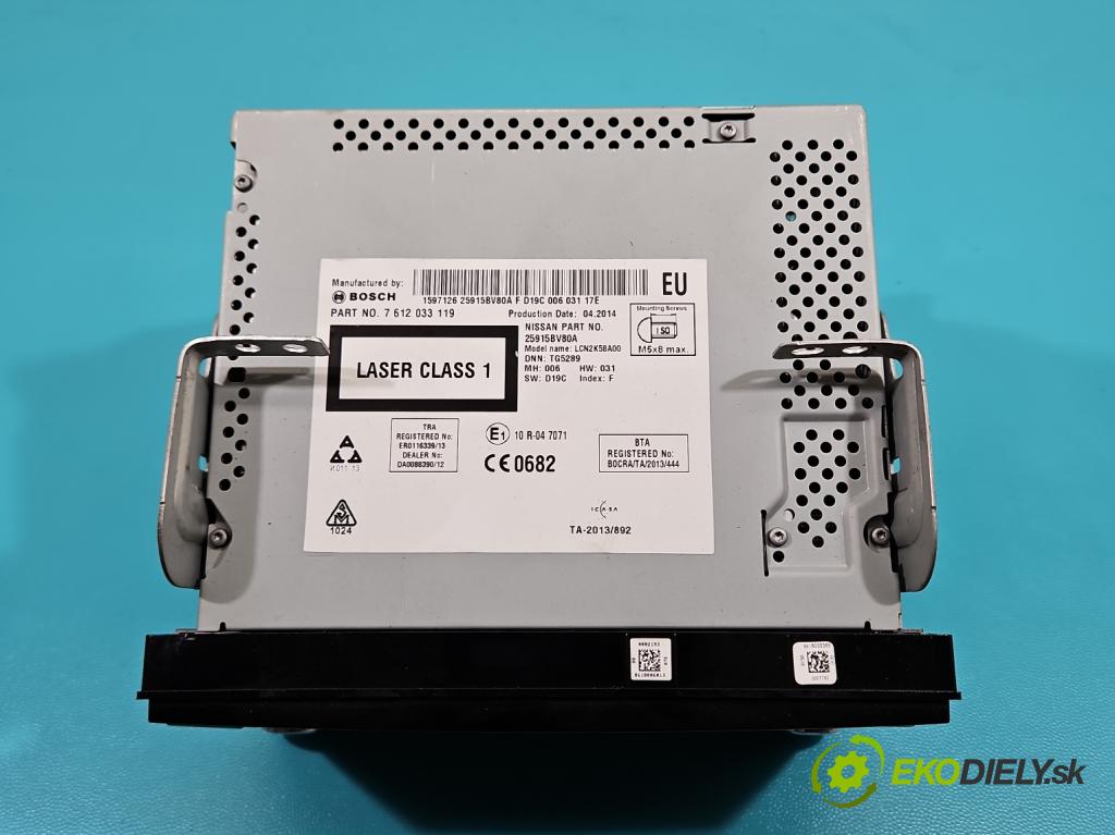 Nissan Juke I 2010-2019 1.2 T 116 HP manual 85 kW 1197 cm3 5- Radio originál 7612033119