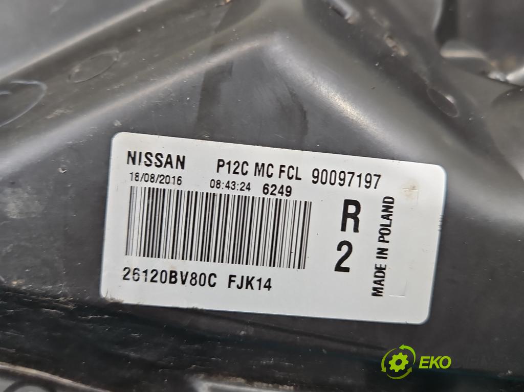 Nissan Juke I 2010-2019 1.2 T 116 HP manual 85 kW 1197 cm3 5- Reflektor: pravý 26120BV80C (Svetlo predné pravé)