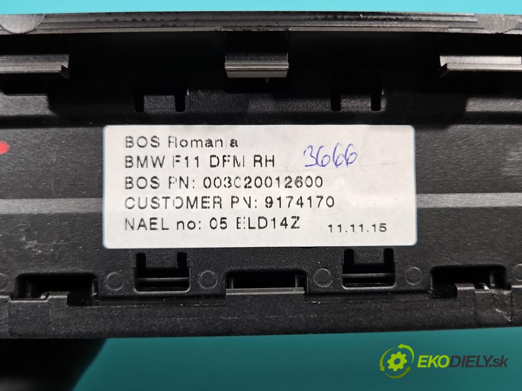 Bmw 5 F10 2010-2017 2.0d 218 HP automatic 160 kW 1995 cm3 5- roleta 9174170 (Roleta kufra)