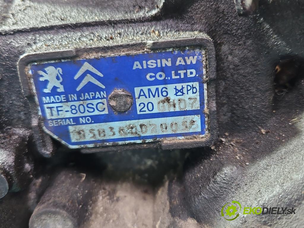 Peugeot 407 3.0 V6 211KM automatic 155 kW 2946 cm3 4- prevodovka stupeň,rýchlosť automat 20GH07