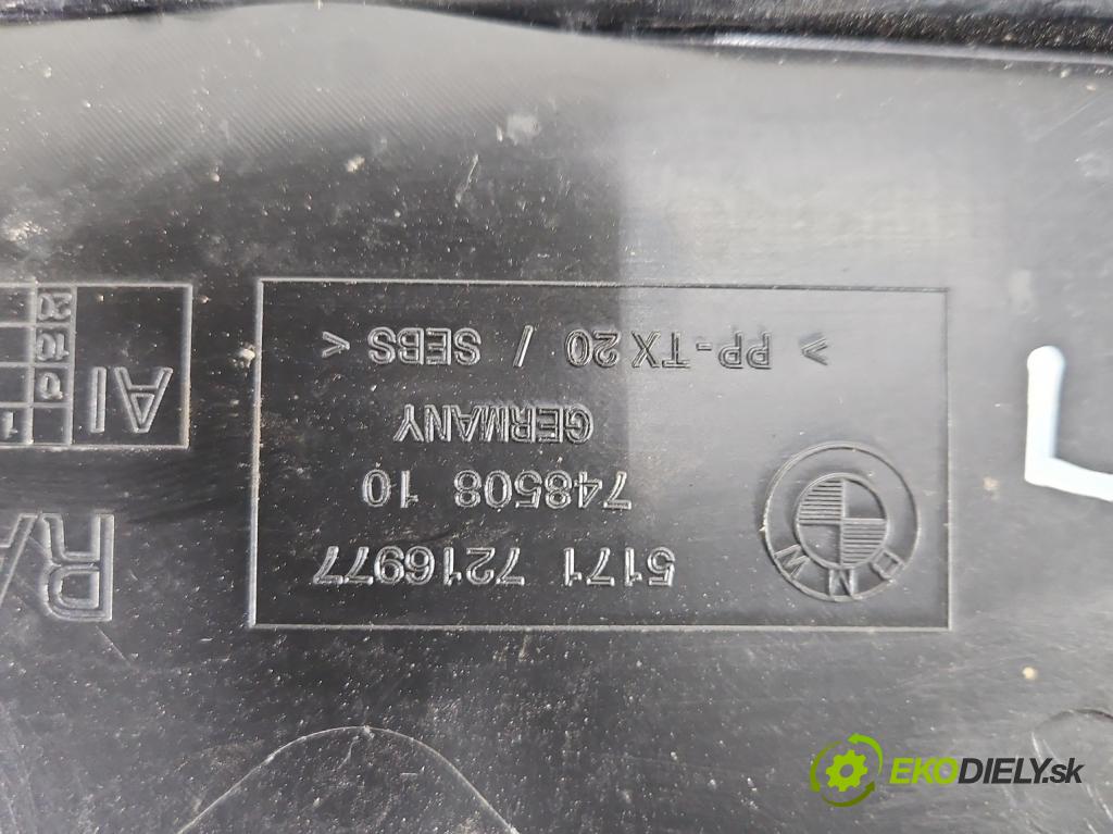 Bmw 5 F10 2010-2017 2.0d 218 HP automatic 160 kW 1995 cm3 5- torpédo 6987605 (Torpédo (plast pod čelným sklom))