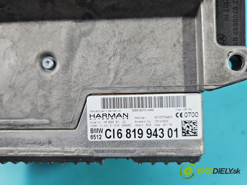 Bmw 5 F10 2010-2017 2.0d 218 HP automatic 160 kW 1995 cm3 5- Radio originál 6819943