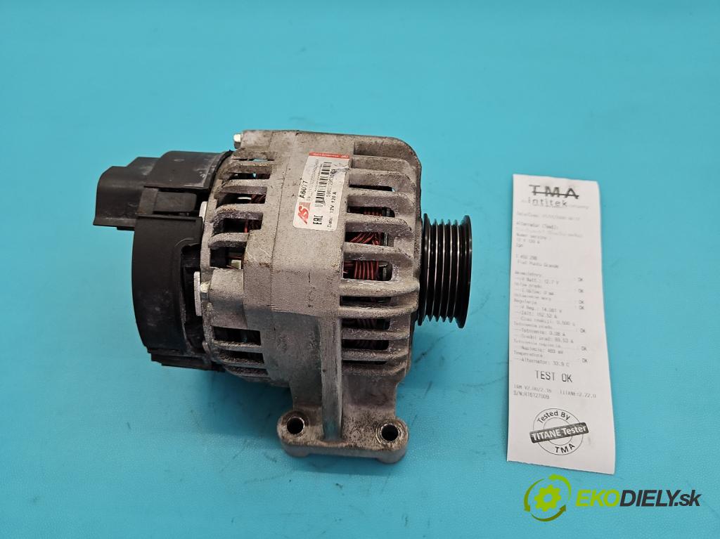 Fiat Punto Grande 1.2 8V 69KM manual 51 kW 1242 cm3 5- Alternator  (Alternátor)