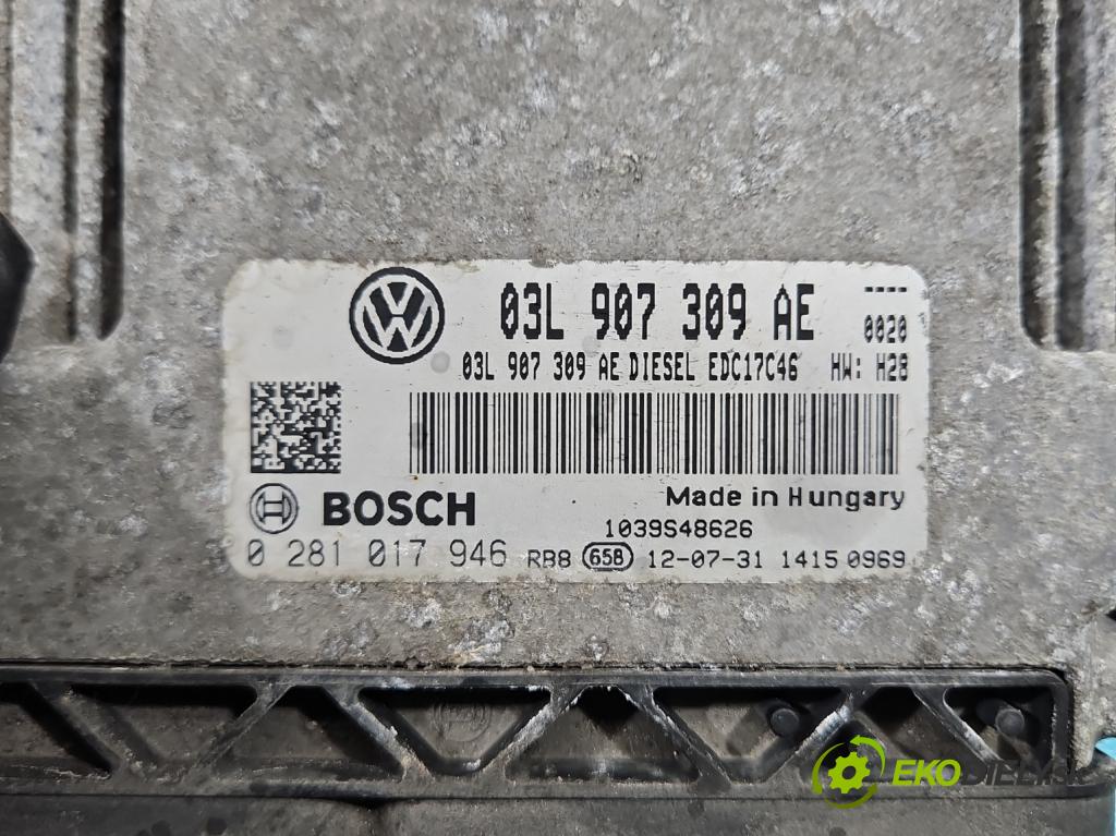 Vw Passat CC 2008-2016 2.0 tdi 140 HP automatic 103 kW 1968 cm3 4- riadiaca jednotka motora 03L907309AE