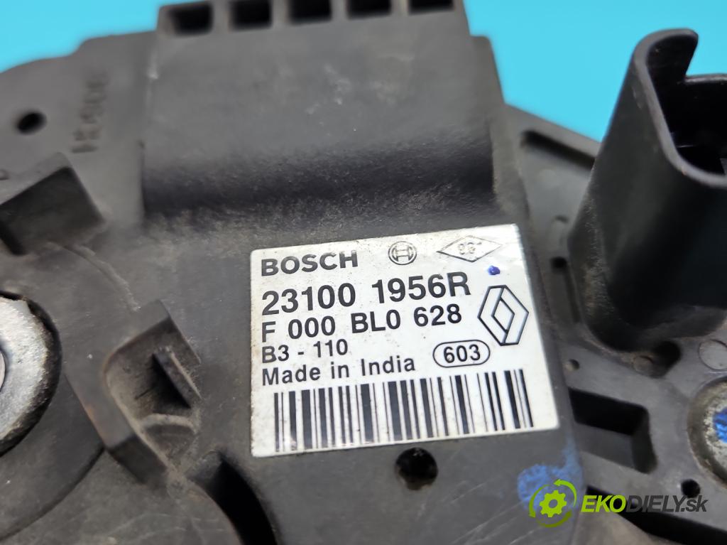 Dacia Lodgy 2012-2022 1.6 8V 82 HP manual 60,5 kW 1598 cm3 5- Alternator 231001956R (Alternátor)