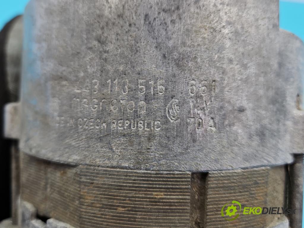 Skoda Felicia 1.3 mpi 68 HP manual 50 kW 1289 cm3 5- Alternator  (Alternátor)
