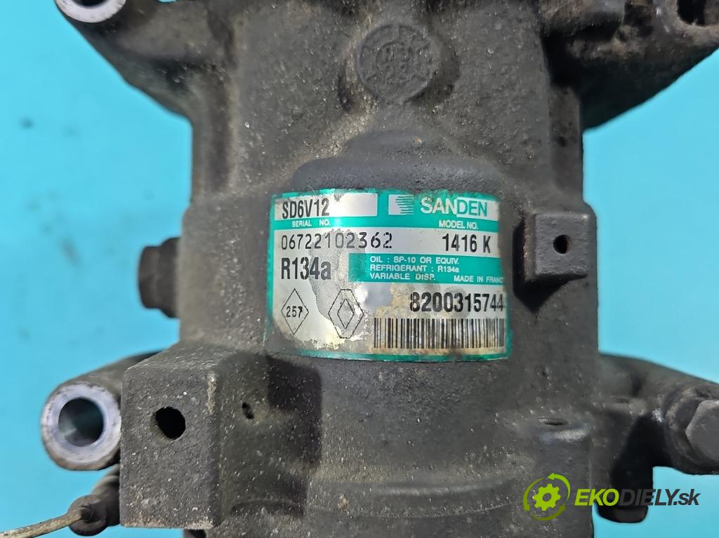 Renault Kangoo I 1998-2008 1.5 dci 65 HP manual 48 kW 1461 cm3 5- Kompresor: klimatizácie 8200315744 (Kompresor klimatizácie)