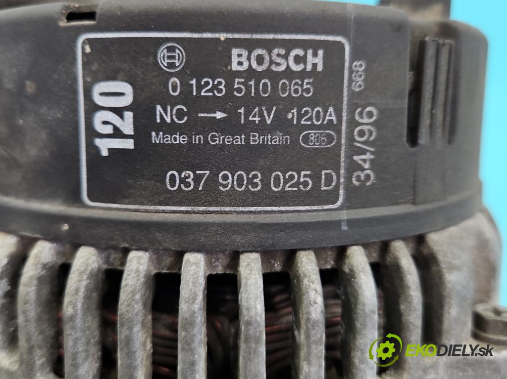 Audi A3 8L 1996-2003 1.8 20V 125 HP manual 92 kW 1781 cm3 3- Alternator 037903025D (Alternátor)