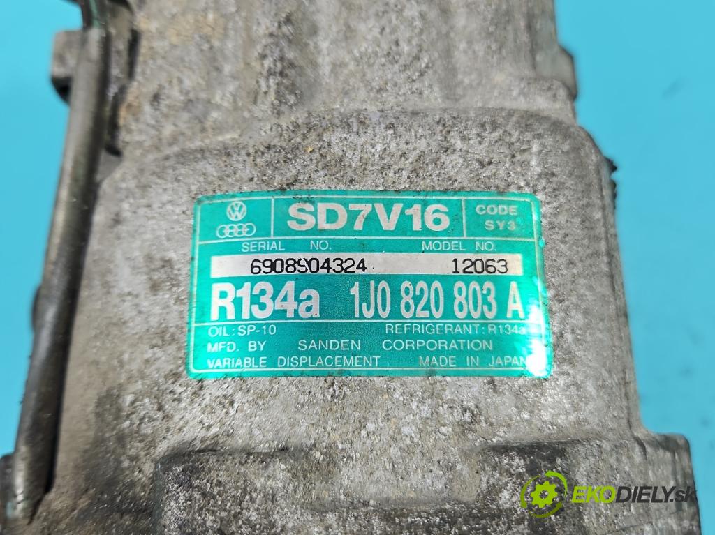 Audi A3 8L 1996-2003 1.8 20V 125 HP manual 92 kW 1781 cm3 3- Kompresor: klimatizácie 1J0820803A (Kompresor klimatizácie)