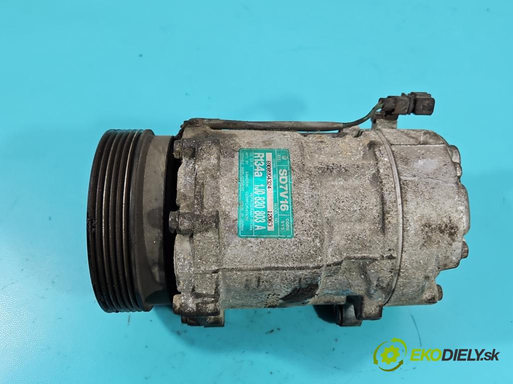 Audi A3 8L 1996-2003 1.8 20V 125 HP manual 92 kW 1781 cm3 3- Kompresor: klimatizácie 1J0820803A (Kompresor klimatizácie)