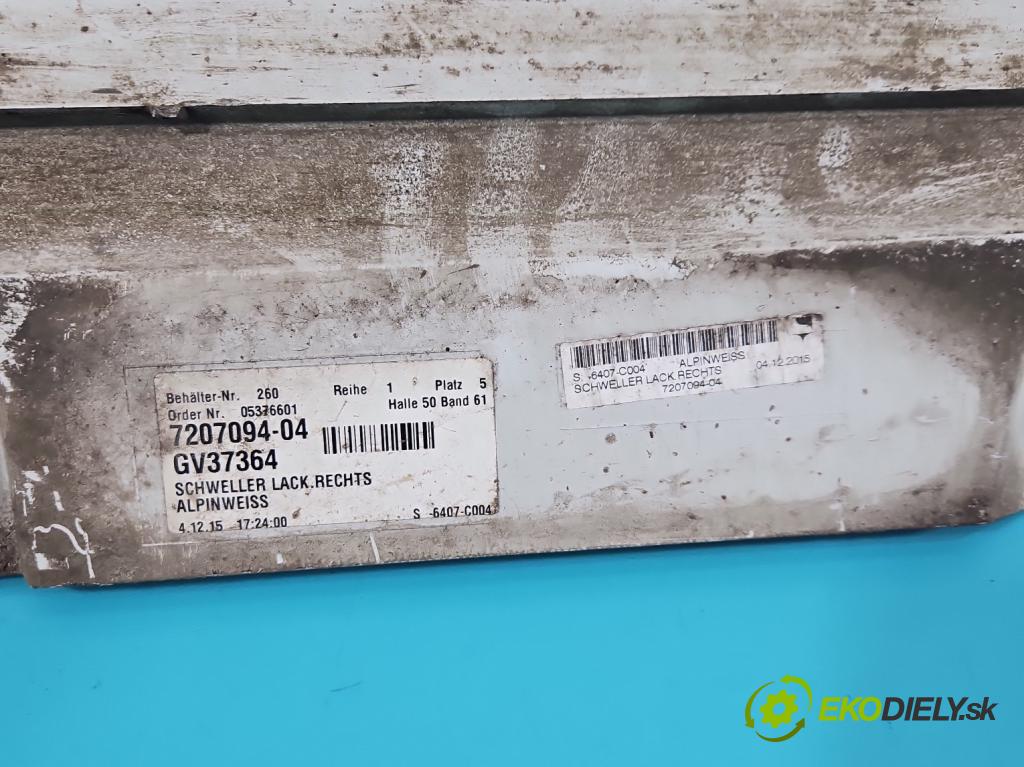 Bmw 5 F10 2010-2017 2.0d 218 hp automatic 160 kW 1995 cm3 5- lišta práh: pravé 7207094 (Prahová lišta)
