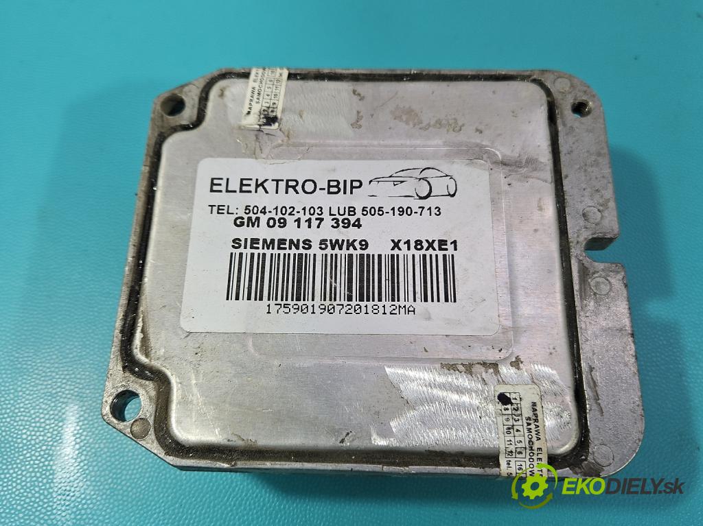 Opel Astra II 1998-2009 1.8 16V 116 HP manual 85 kW 1796 cm3 5- riadiaca jednotka motora 09117394