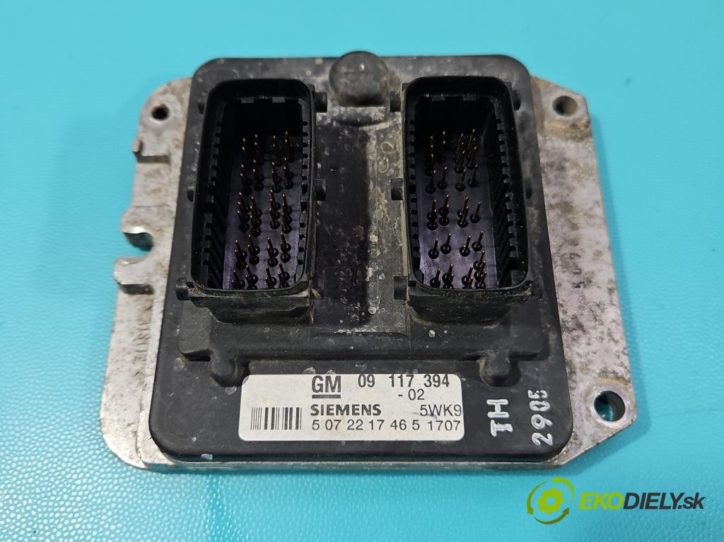 Opel Astra II 1998-2009 1.8 16V 116 HP manual 85 kW 1796 cm3 5- riadiaca jednotka motora 09117394