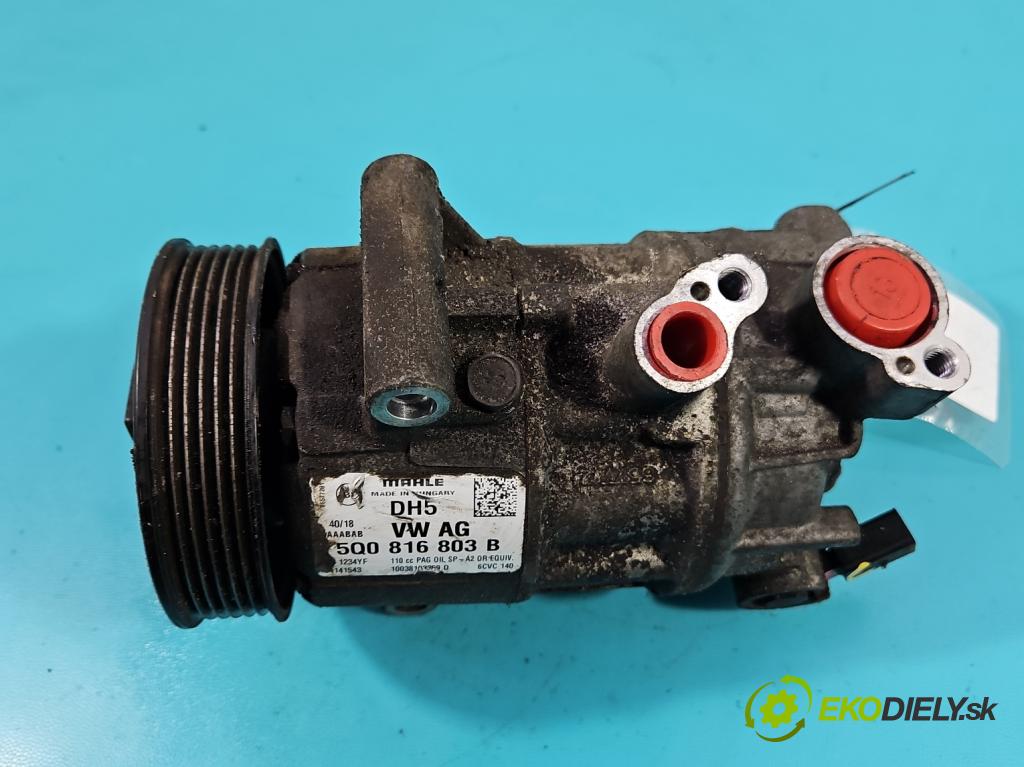 Skoda Karoq 2017- 1.5 TSI 150 HP automatic 110 kW 1498 cm3 5- Kompresor: klimatizácie 5Q0816803B (Kompresor klimatizácie)