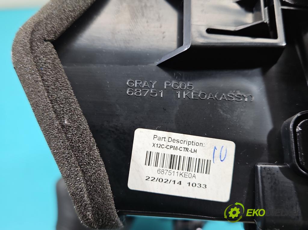 Nissan Juke I 2010-2019 1.2 T 116 HP manual 85 kW 1197 cm3 5- Mřížka: kúrenia stredová 68260BX80A (Mriežka kúrenia (fukár))