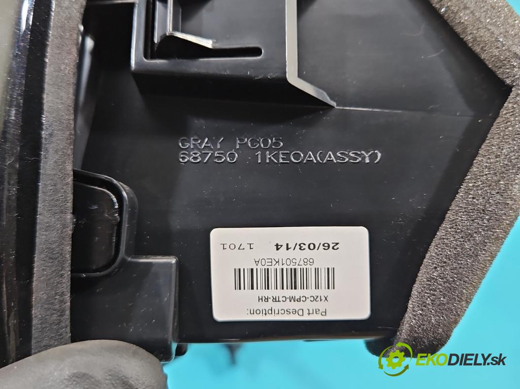 Nissan Juke I 2010-2019 1.2 T 116 HP manual 85 kW 1197 cm3 5- Mřížka: kúrenia stredová 68260BX80A (Mriežka kúrenia (fukár))