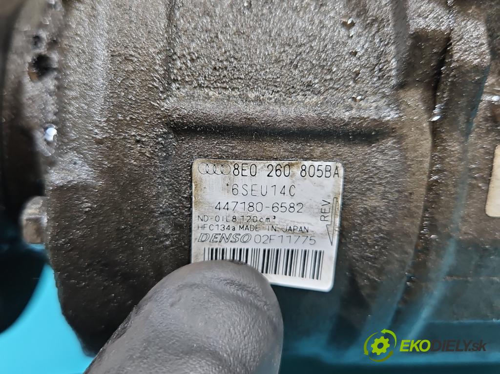 Audi A4 B6 2000-2004 2.0 FSI 150 HP manual 110 kW 1984 cm3 4- Kompresor: klimatizácie 8E0260805BA (Kompresor klimatizácie)