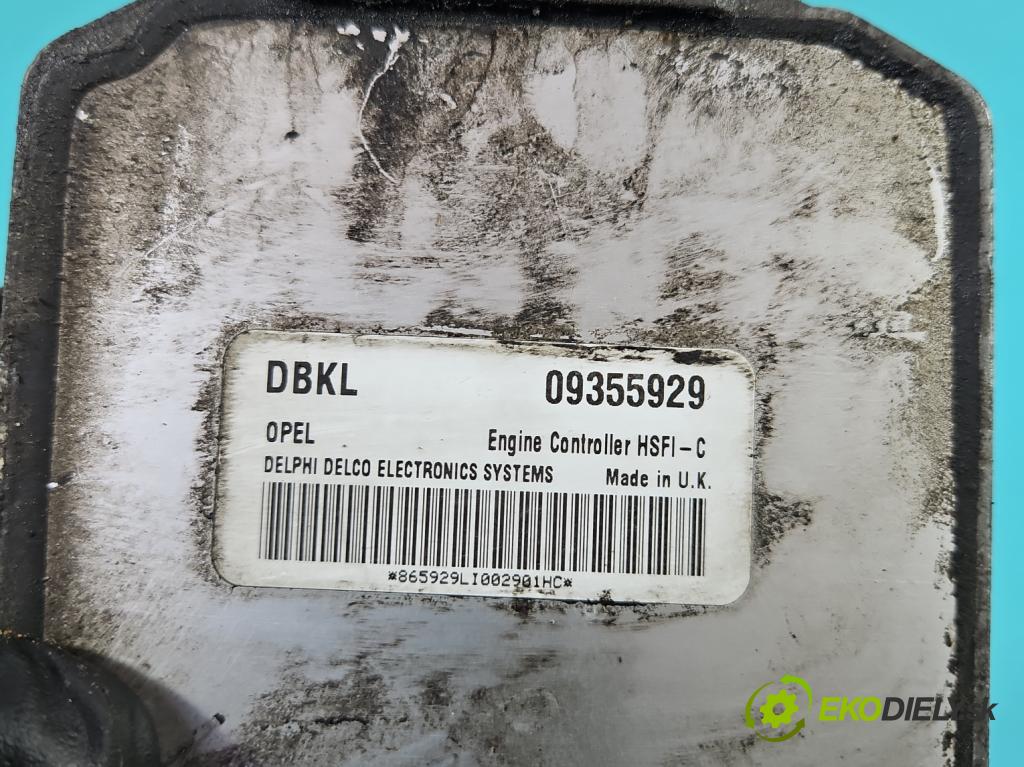 Opel Astra II 1998-2009 1.6 16V 101 HP manual 74 kW 1598 cm3 5- riadiaca jednotka motora 09355929