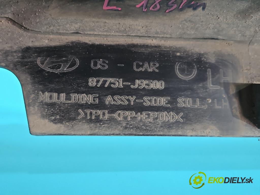 Hyundai Kona I 2017-2023 1.0 120 hp manual 88,3 kW 998 cm3 5- lišta práh: levé 87751-J9500 (Prahová lišta)