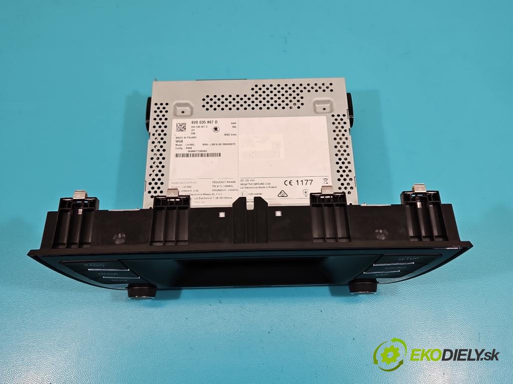Skoda Fabia III 2014- 2021 1.4 tdi 90 HP manual 66 kW 1422 cm3 5- Radio originál 6V0035867D