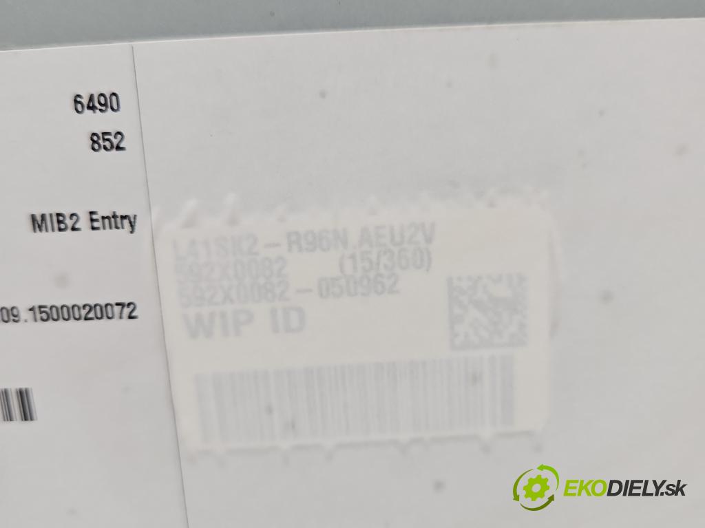 Skoda Fabia III 2014- 2021 1.4 tdi 90 HP manual 66 kW 1422 cm3 5- Radio originál 6V0035867D