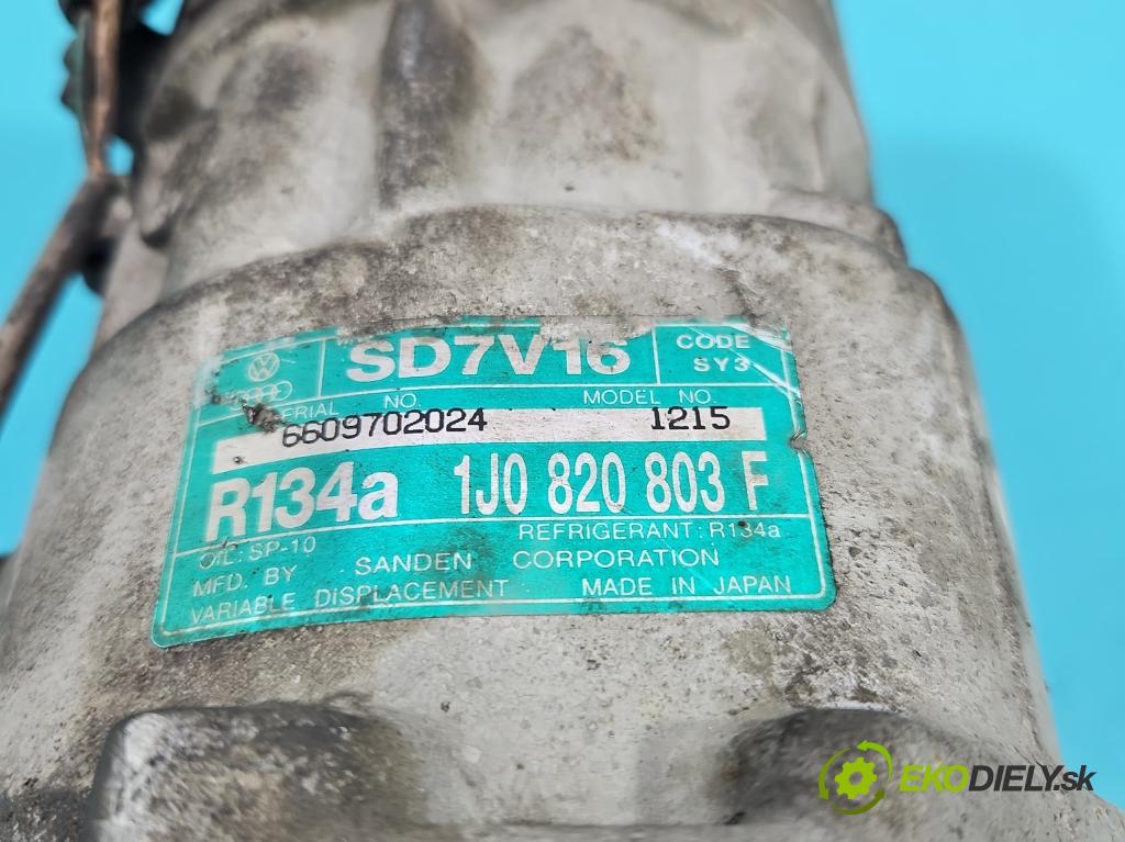 Seat Leon I 1999-2005 1.9 tdi 90 HP manual 66 kW 1896 cm3 5- Kompresor: klimatizácie 1J0820803F (Kompresor klimatizácie)