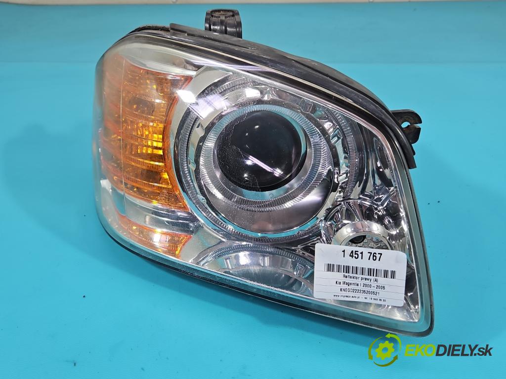 Kia Magentis I 2000-2005 2.0 16V 136 HP manual 100 kW 1997 cm3 4- Reflektor: pravý  (Svetlo predné pravé)
