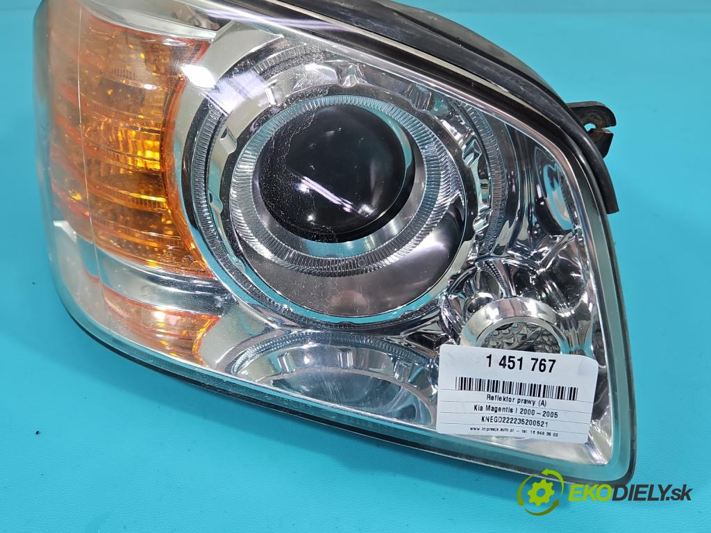 Kia Magentis I 2000-2005 2.0 16V 136 HP manual 100 kW 1997 cm3 4- Reflektor: pravý  (Svetlo predné pravé)