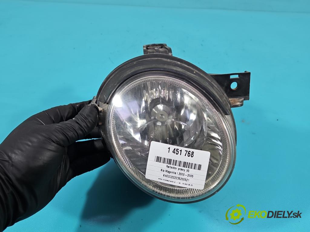 Kia Magentis I 2000-2005 2.0 16V 136 HP manual 100 kW 1997 cm3 4- Reflektor: pravý  (Svetlo predné pravé)