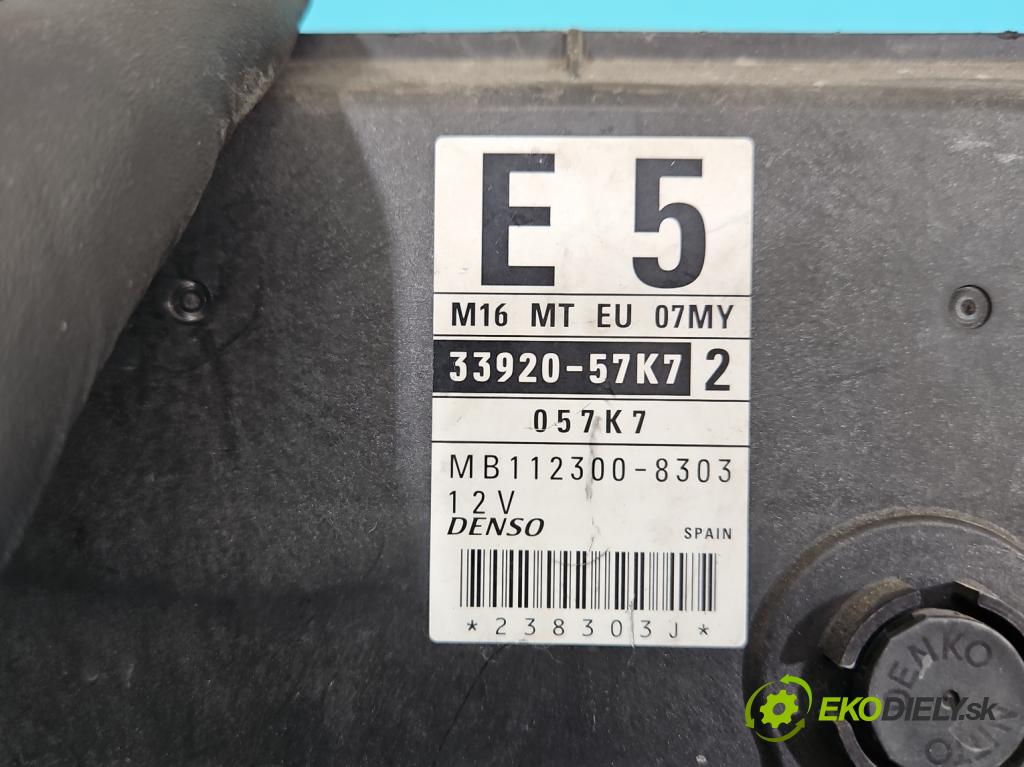 Suzuki Swift Mk6 2005-2010 1.6 16V 125 HP manual 92 kW 1586 cm3 3- riadiaca jednotka motora 33920-57K7