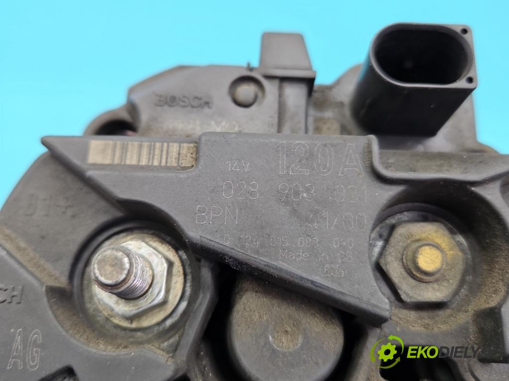 Audi A4 B5 1994-2001 1.9 tdi 116 HP manual 85 kW 1896 cm3 5- Alternator 028903031 (Alternátor)