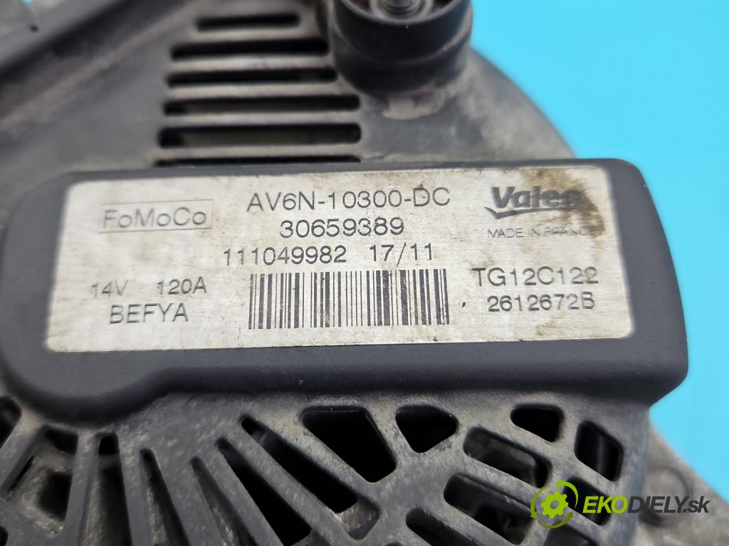 Ford Focus Mk3 2010-2018 1.6 tdci 95 HP manual 70 kW 1560 cm3 5- Alternator AV6N-10300-DC (Alternátor)