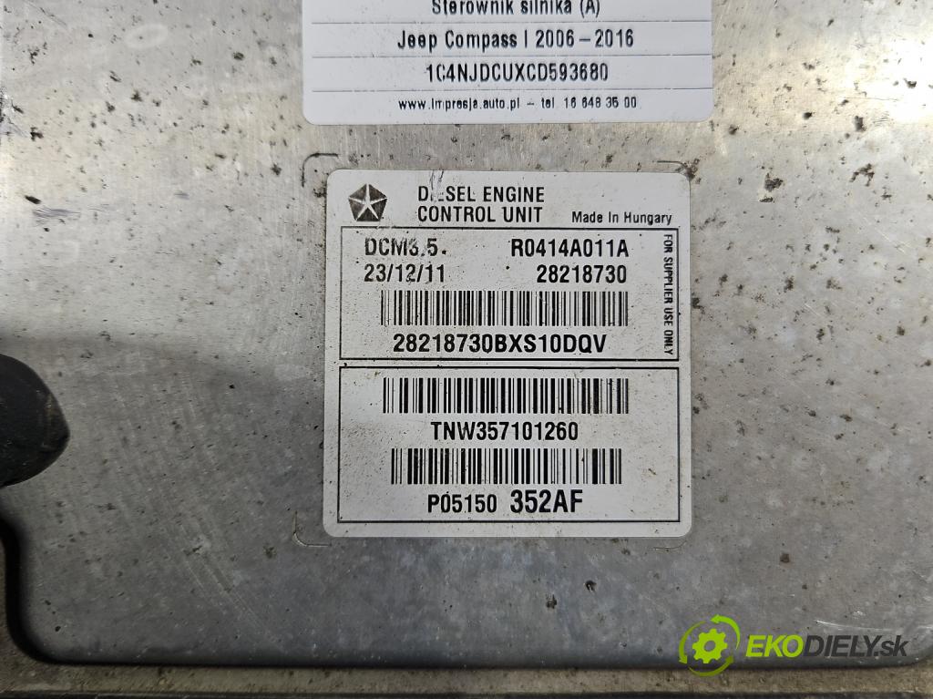 Jeep Compass I 2006-2016 2.1 CRD 136 HP manual 100 kW 2143 cm3 5- riadiaca jednotka motora P05150352AF