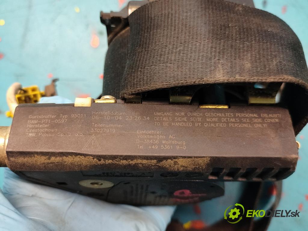 Vw Transporter T5 2003-2015 1.9 tdi 105 HP manual 77 kW 1896 cm3 5- pas bezpečnosť: predné ľavý 7H0857805F
