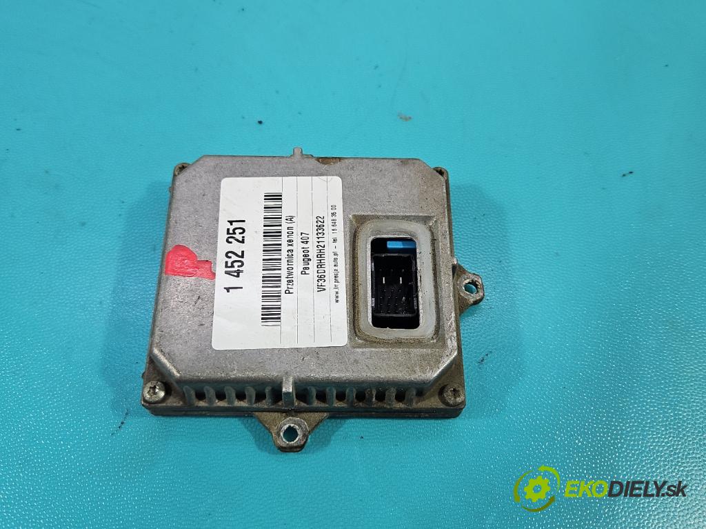 Peugeot 407 2.0 hdi 136 HP manual 100 kW 1997 cm3 4- střídač: xenon 1307329095 (Riadiaca jednotka xenónu)