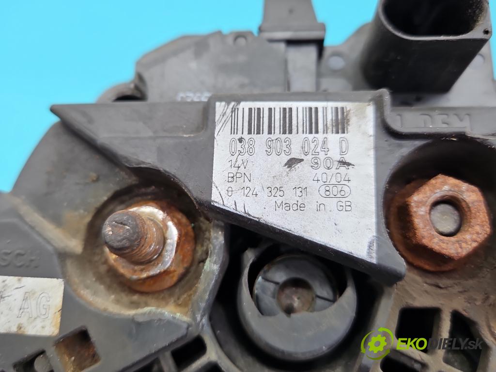 Vw Transporter T5 2003-2015 1.9 tdi 105 HP manual 77 kW 1896 cm3 5- Alternator 038903024D (Alternátor)
