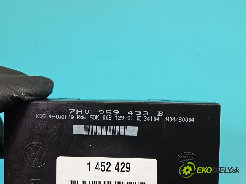Vw Transporter T5 2003-2015 1.9 tdi 105 HP manual 77 kW 1896 cm3 5- riadiaca jednotka komfortu 7H0959433B