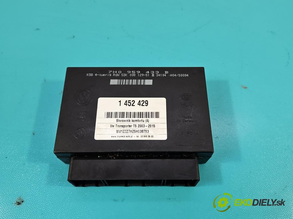 Vw Transporter T5 2003-2015 1.9 tdi 105 HP manual 77 kW 1896 cm3 5- riadiaca jednotka komfortu 7H0959433B