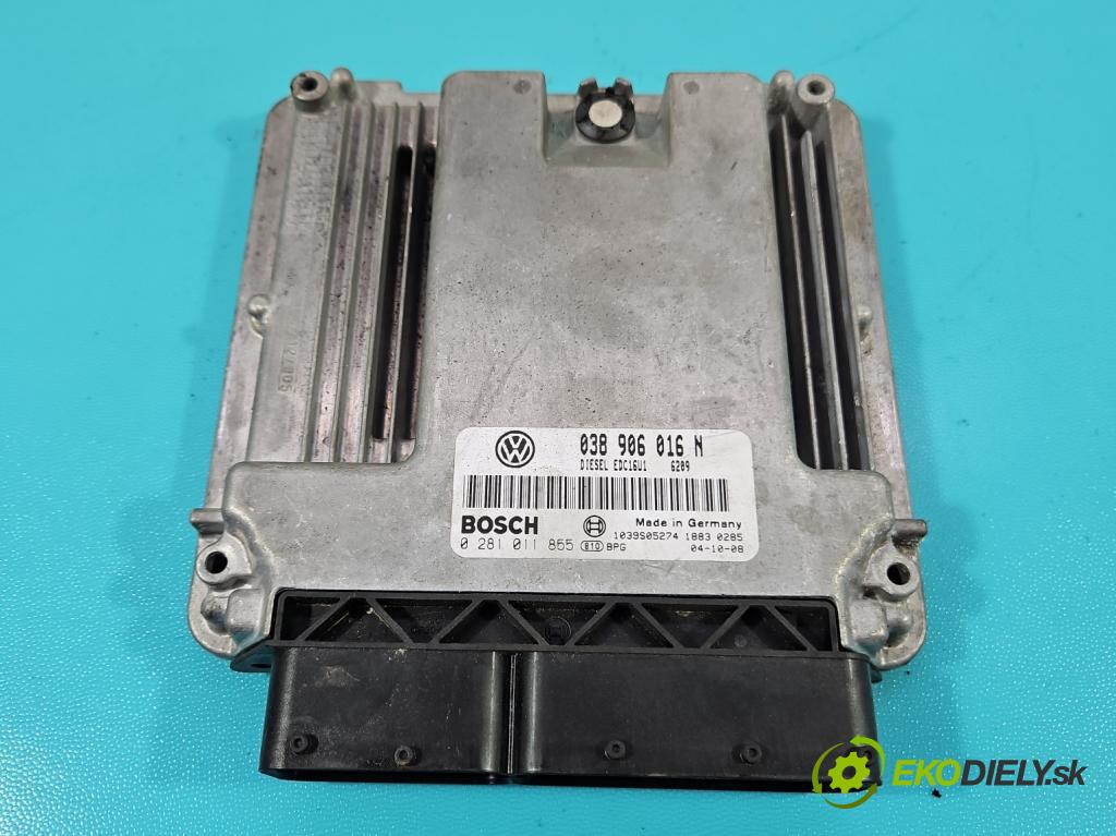 Vw Transporter T5 2003-2015 1.9 tdi 105 HP manual 77 kW 1896 cm3 5- riadiaca jednotka motora 038906016N