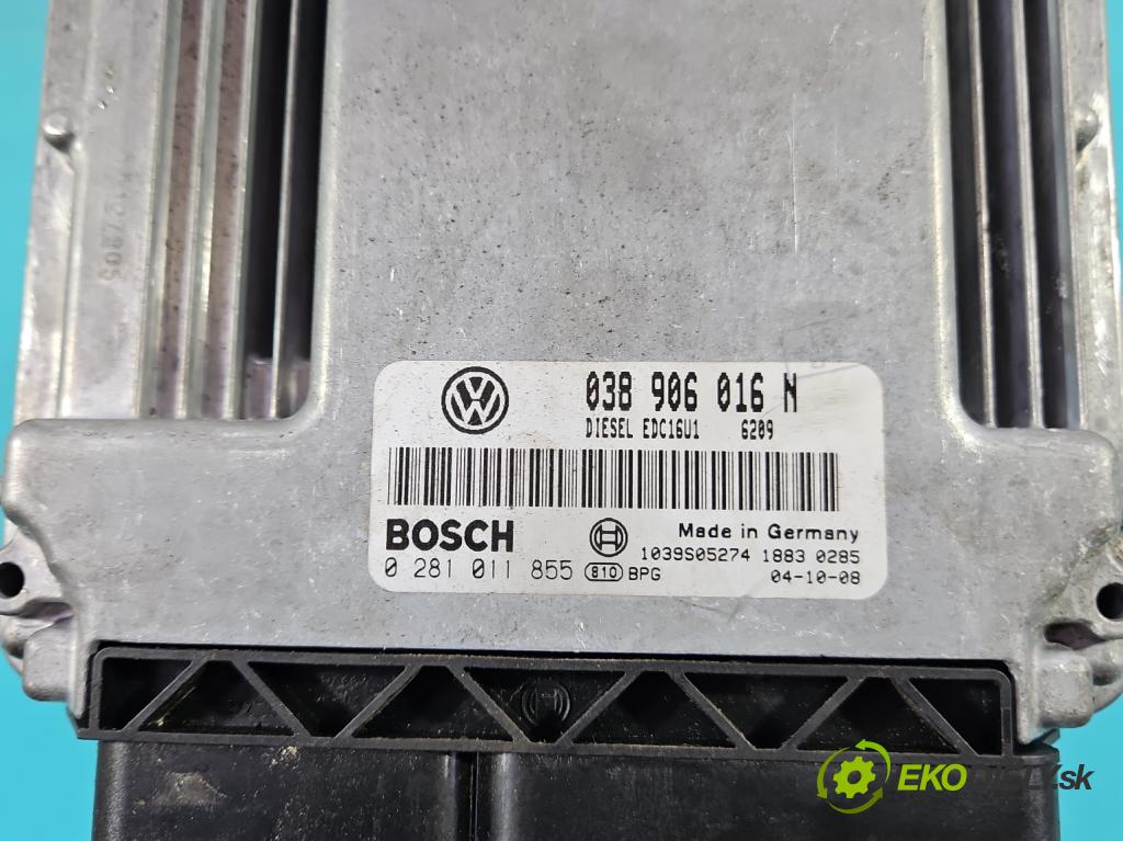 Vw Transporter T5 2003-2015 1.9 tdi 105 HP manual 77 kW 1896 cm3 5- riadiaca jednotka motora 038906016N