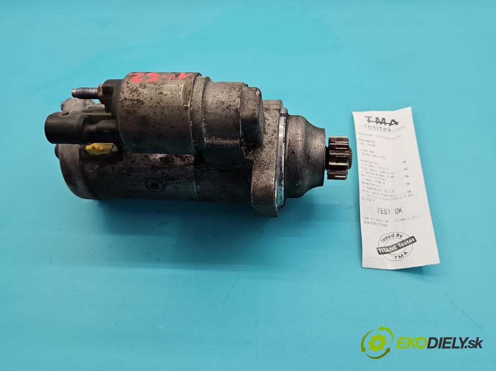 Skoda Fabia III 2014- 2021 1.4 tdi 90 HP manual 66 kW 1422 cm3 5- štartér 02Z911021C (Štartér)