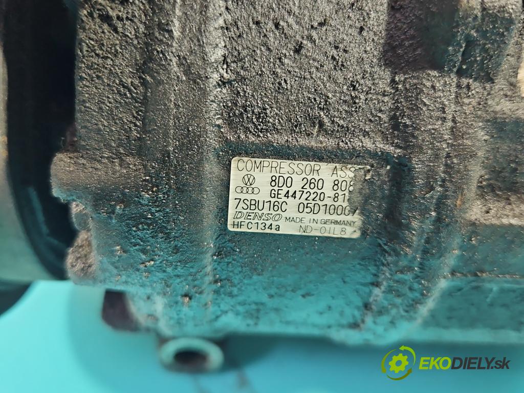 Vw Passat B5 1995-2005 1.9 tdi 101 HP manual 74 kW 1896 cm3 5- Kompresor: klimatizácie 8D0260808 (Kompresor klimatizácie)