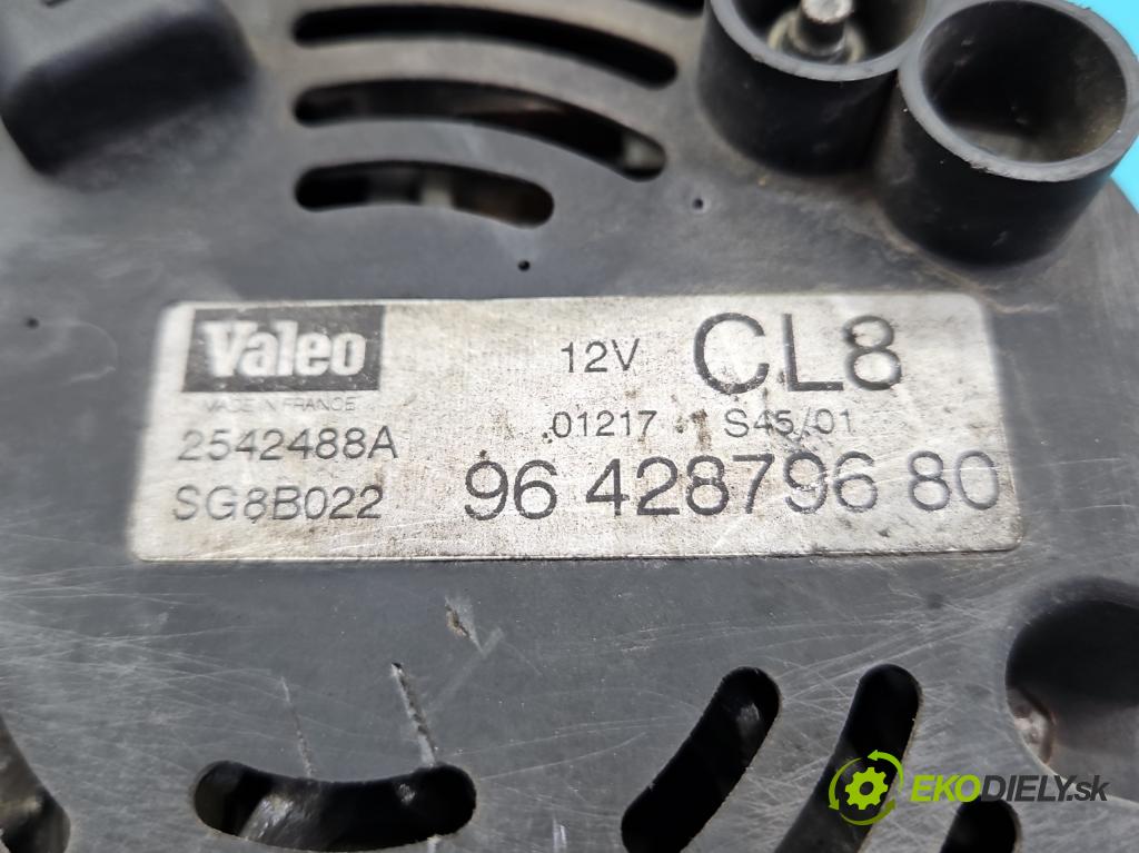 Peugeot 307 1.6 16V 109 HP manual 80 kW 1587 cm3 5- Alternator 9642879680 (Alternátor)