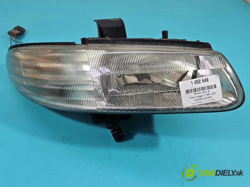 Chrysler Voyager III 1995-2000 3.3 V6 158 HP automatic 116 kW 3301 cm3 5- Reflektor: pravý 04576312AD (Svetlo predné pravé)