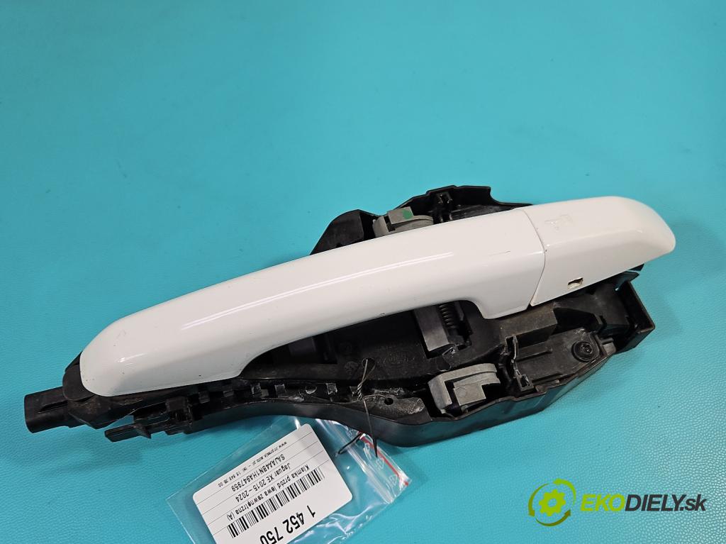 Jaguar XE 2015-2024 2.0d 179KM automatic 132 kW 1999 cm3 4- rukoväť predné ľavé mimo: BJ32-224N03 (Kľučka dverí vonkajšia predná ľavá)