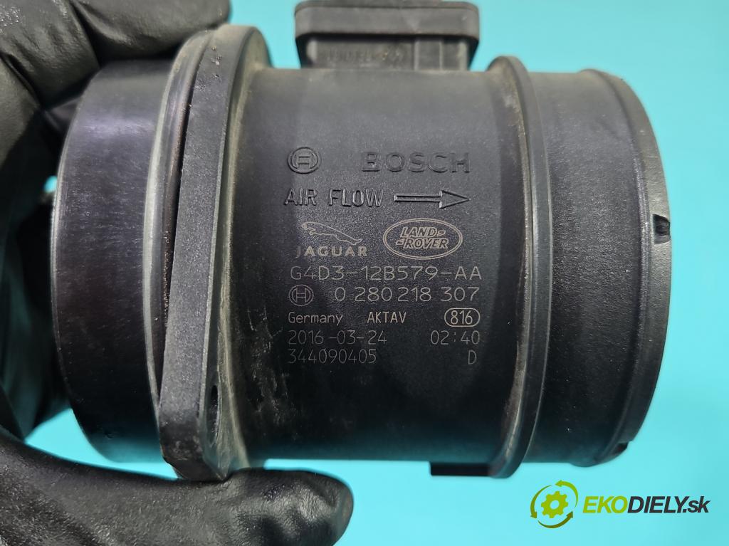 Jaguar XE 2015-2024 2.0d 179KM automatic 132 kW 1999 cm3 4- průtokoměr: 0280218307 (Váha vzduchu)