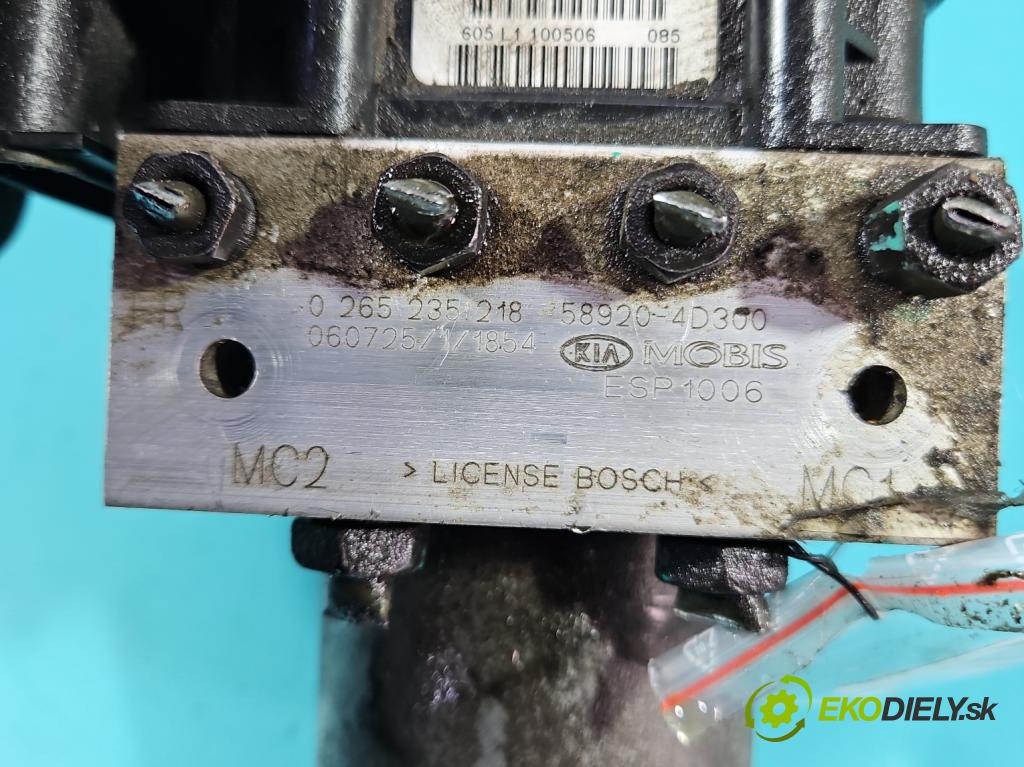 Kia Carnival II 2005-2014 2.9 CRDi 185 HP manual 136 kW 2902 cm3 5- čerpadlo abs 58920-4D300 (Pumpa ABS)