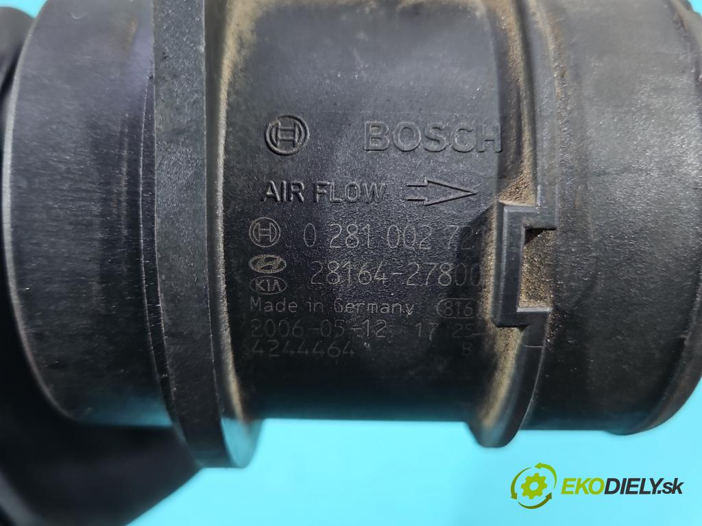 Kia Carnival II 2005-2014 2.9 CRDi 185 HP manual 136 kW 2902 cm3 5- průtokoměr: 0281002721 (Váha vzduchu)