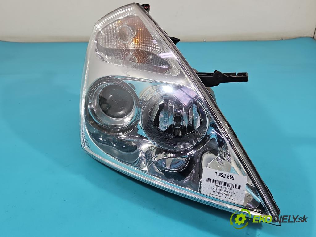 Kia Carnival II 2005-2014 2.9 CRDi 185 HP manual 136 kW 2902 cm3 5- Reflektor: pravý  (Svetlo predné pravé)